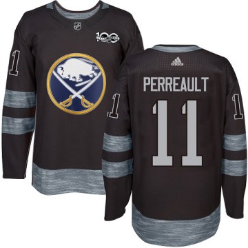 Authentic Adidas Men's Gilbert Perreault Buffalo Sabres 1917-2017 100th Anniversary Jersey - Black