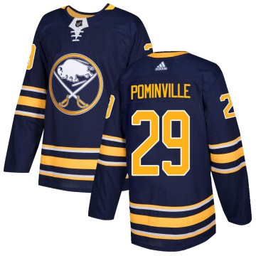 Authentic Adidas Men's Jason Pominville Buffalo Sabres Home Jersey - Navy