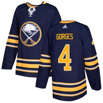 Authentic Adidas Men's Josh Gorges Buffalo Sabres Home Jersey - Navy