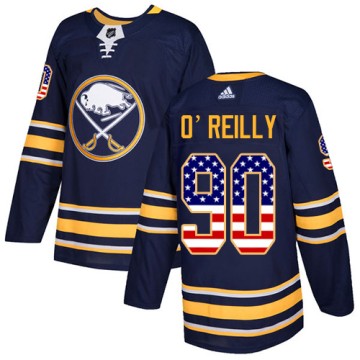 Authentic Adidas Men's Ryan O'Reilly Buffalo Sabres USA Flag Fashion Jersey - Navy Blue