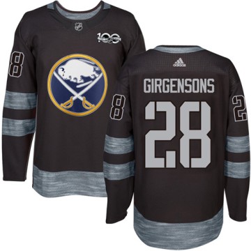 Authentic Adidas Men's Zemgus Girgensons Buffalo Sabres 1917-2017 100th Anniversary Jersey - Black