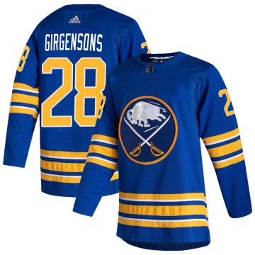 Authentic Adidas Men's Zemgus Girgensons Buffalo Sabres 2020/21 Home Jersey - Royal