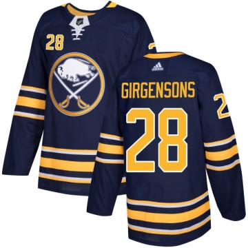 Authentic Adidas Men's Zemgus Girgensons Buffalo Sabres Jersey - Navy