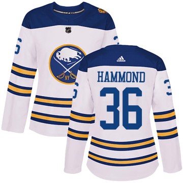 Authentic Adidas Women's Andrew Hammond Buffalo Sabres 2018 Winter Classic Jersey - White