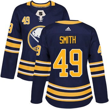 Authentic Adidas Women's C.j. Smith Buffalo Sabres C.J. Smith Home Jersey - Navy