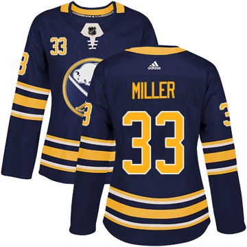 Authentic Adidas Women's Colin Miller Buffalo Sabres Home Jersey - Navy
