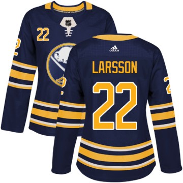 Authentic Adidas Women's Johan Larsson Buffalo Sabres Home Jersey - Navy Blue