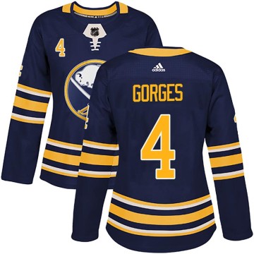 Authentic Adidas Women's Josh Gorges Buffalo Sabres Home Jersey - Navy