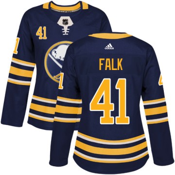 Authentic Adidas Women's Justin Falk Buffalo Sabres Home Jersey - Navy Blue