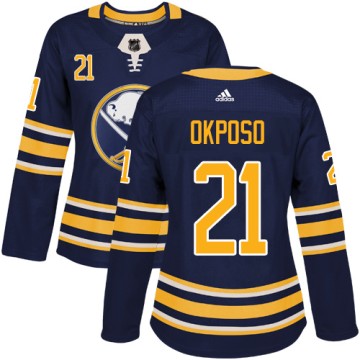 Authentic Adidas Women's Kyle Okposo Buffalo Sabres Home Jersey - Navy Blue