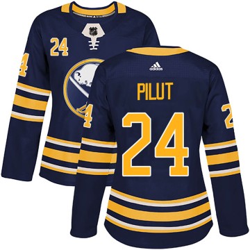 Authentic Adidas Women's Lawrence Pilut Buffalo Sabres Home Jersey - Navy