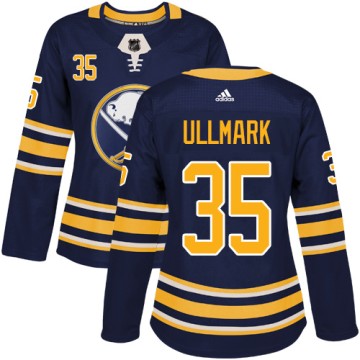 Authentic Adidas Women's Linus Ullmark Buffalo Sabres Home Jersey - Navy Blue