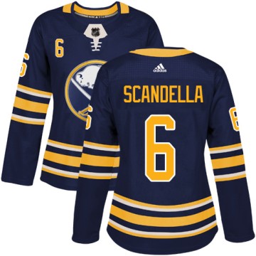 Authentic Adidas Women's Marco Scandella Buffalo Sabres Home Jersey - Navy Blue