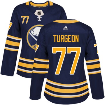 Authentic Adidas Women's Pierre Turgeon Buffalo Sabres Home Jersey - Navy Blue