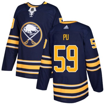 Authentic Adidas Youth Cliff Pu Buffalo Sabres Home Jersey - Navy