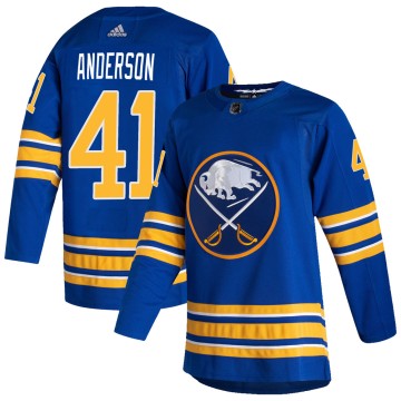 Authentic Adidas Youth Craig Anderson Buffalo Sabres 2020/21 Home Jersey - Royal