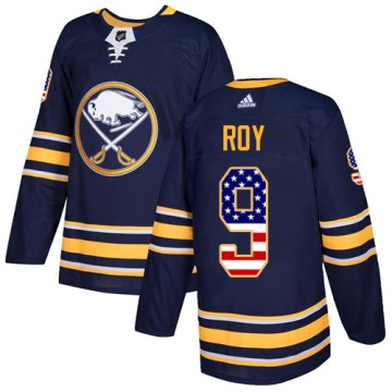 Authentic Adidas Youth Derek Roy Buffalo Sabres USA Flag Fashion Jersey - Navy Blue
