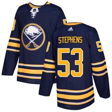 Authentic Adidas Youth Devante Stephens Buffalo Sabres Home Jersey - Navy