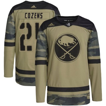 Authentic Adidas Youth Dylan Cozens Buffalo Sabres Military Appreciation Practice Jersey - Camo