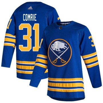 Authentic Adidas Youth Eric Comrie Buffalo Sabres 2020/21 Home Jersey - Royal
