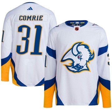 Authentic Adidas Youth Eric Comrie Buffalo Sabres Reverse Retro 2.0 Jersey - White