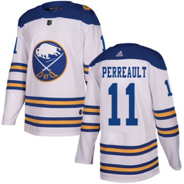 Authentic Adidas Youth Gilbert Perreault Buffalo Sabres 2018 Winter Classic Jersey - White