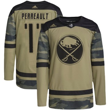 Authentic Adidas Youth Gilbert Perreault Buffalo Sabres Military Appreciation Practice Jersey - Camo