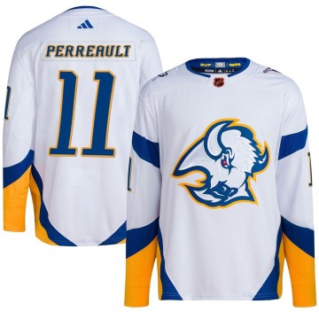 Authentic Adidas Youth Gilbert Perreault Buffalo Sabres Reverse Retro 2.0 Jersey - White