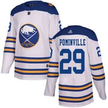 Authentic Adidas Youth Jason Pominville Buffalo Sabres 2018 Winter Classic Jersey - White