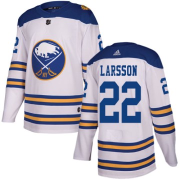 Authentic Adidas Youth Johan Larsson Buffalo Sabres 2018 Winter Classic Jersey - White