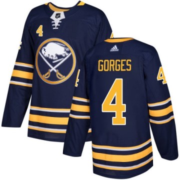 Authentic Adidas Youth Josh Gorges Buffalo Sabres Home Jersey - Navy Blue