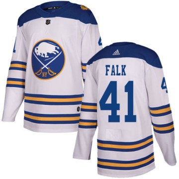 Authentic Adidas Youth Justin Falk Buffalo Sabres 2018 Winter Classic Jersey - White