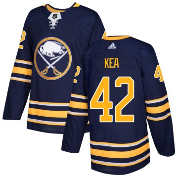 Authentic Adidas Youth Justin Kea Buffalo Sabres Home Jersey - Navy