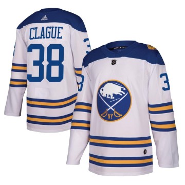 Authentic Adidas Youth Kale Clague Buffalo Sabres 2018 Winter Classic Jersey - White