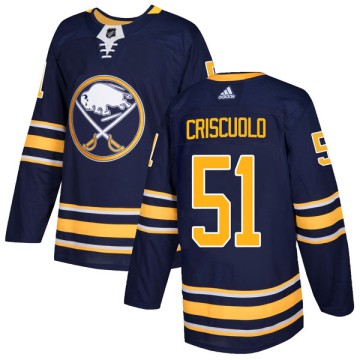 Authentic Adidas Youth Kyle Criscuolo Buffalo Sabres Home Jersey - Navy