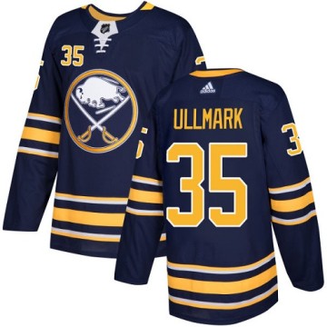 Authentic Adidas Youth Linus Ullmark Buffalo Sabres Home Jersey - Navy Blue
