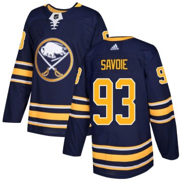 Authentic Adidas Youth Matthew Savoie Buffalo Sabres Home Jersey - Navy