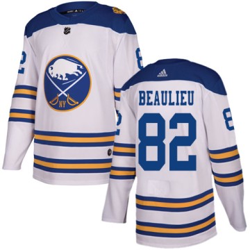 Authentic Adidas Youth Nathan Beaulieu Buffalo Sabres 2018 Winter Classic Jersey - White