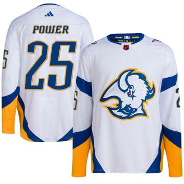 Authentic Adidas Youth Owen Power Buffalo Sabres Reverse Retro 2.0 Jersey - White