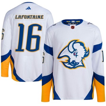 Authentic Adidas Youth Pat Lafontaine Buffalo Sabres Reverse Retro 2.0 Jersey - White