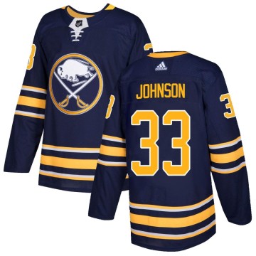 Authentic Adidas Youth Ryan Johnson Buffalo Sabres Home Jersey - Navy