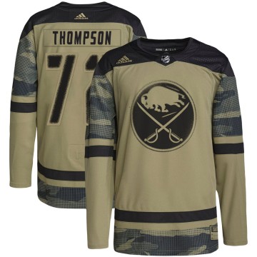 Authentic Adidas Youth Tage Thompson Buffalo Sabres Military Appreciation Practice Jersey - Camo