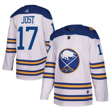 Authentic Adidas Youth Tyson Jost Buffalo Sabres 2018 Winter Classic Jersey - White