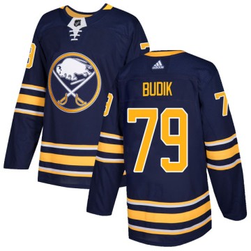 Authentic Adidas Youth Vojtech Budik Buffalo Sabres Home Jersey - Navy