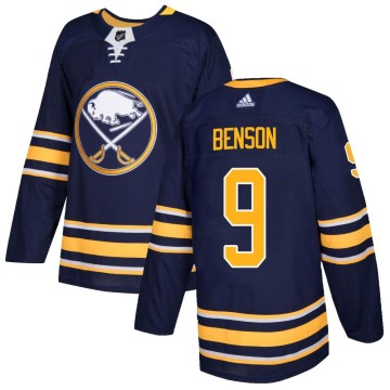 Authentic Adidas Youth Zach Benson Buffalo Sabres Home Jersey - Navy