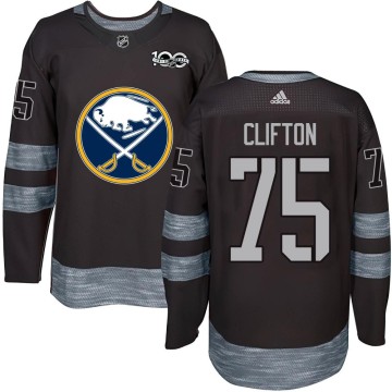 Authentic Men's Connor Clifton Buffalo Sabres 1917-2017 100th Anniversary Jersey - Black