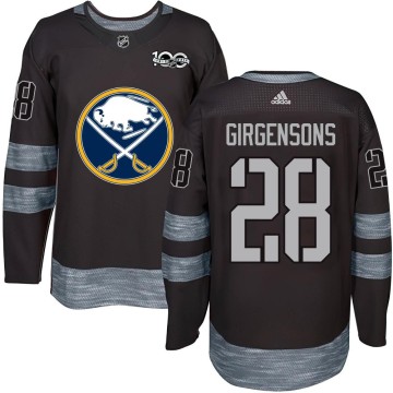 Authentic Men's Zemgus Girgensons Buffalo Sabres 1917-2017 100th Anniversary Jersey - Black
