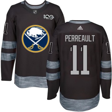 Authentic Youth Gilbert Perreault Buffalo Sabres 1917-2017 100th Anniversary Jersey - Black