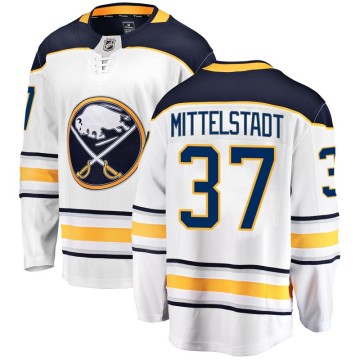 Breakaway Fanatics Branded Men's Casey Mittelstadt Buffalo Sabres Away Jersey - White
