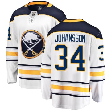 Breakaway Fanatics Branded Men's Jonas Johansson Buffalo Sabres Away Jersey - White